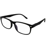 Recycled Black Rectangle Blue Blocker Readers LB 4158